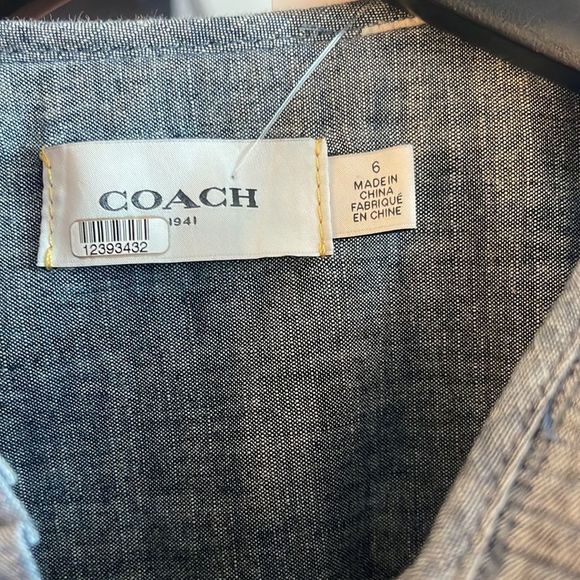 Coach Chambray Short Prairie Dress women’s size 6 EUC influencer - Picture 5 of 9